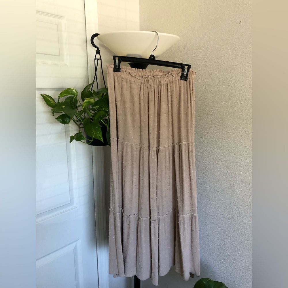 Tan Flowy Skirt